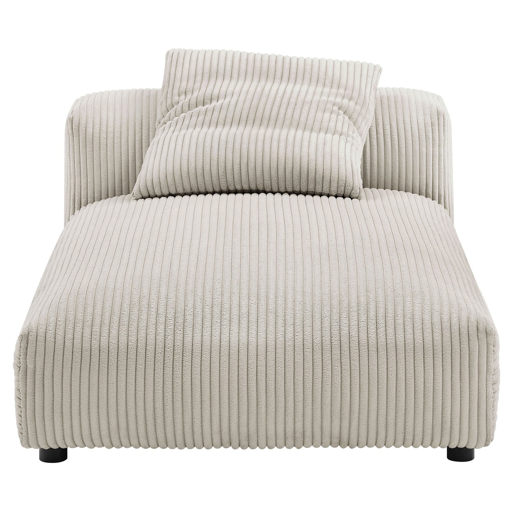 Solace Modular Corduroy Upholstered Armless Chaise Lounge