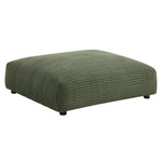 Solace Modular Corduroy Upholstered Armless Loveseat and Ottoman Set