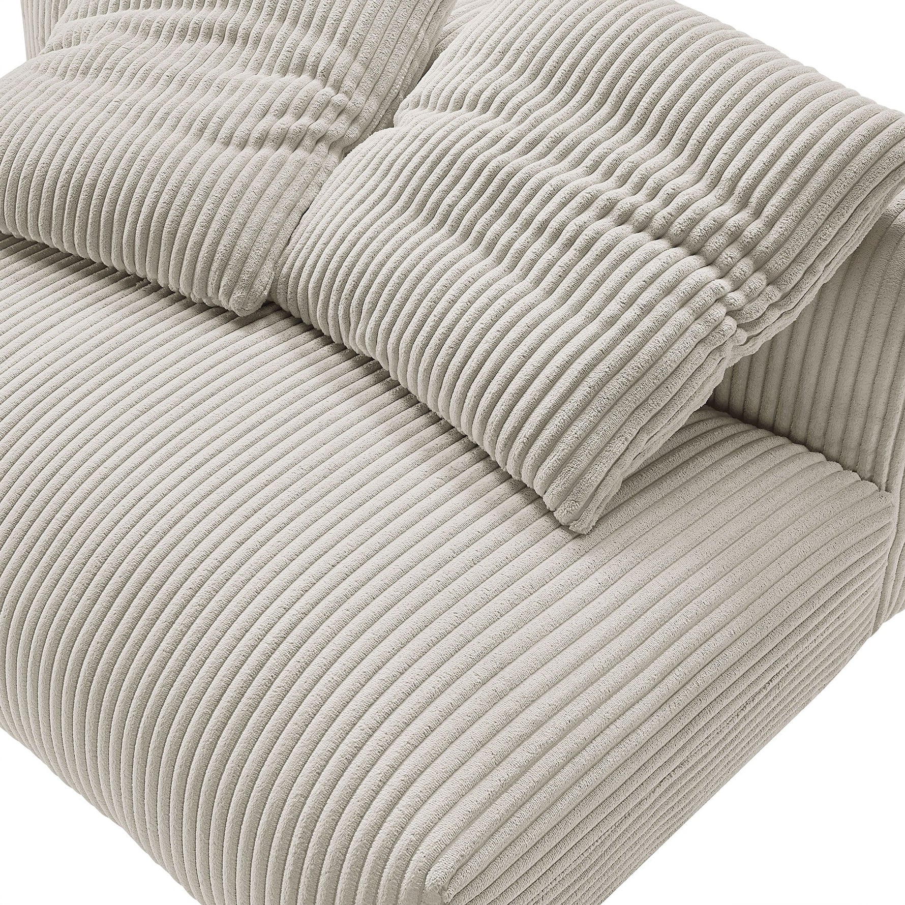Solace Modular Corduroy Upholstered Armless Loveseat by Modway