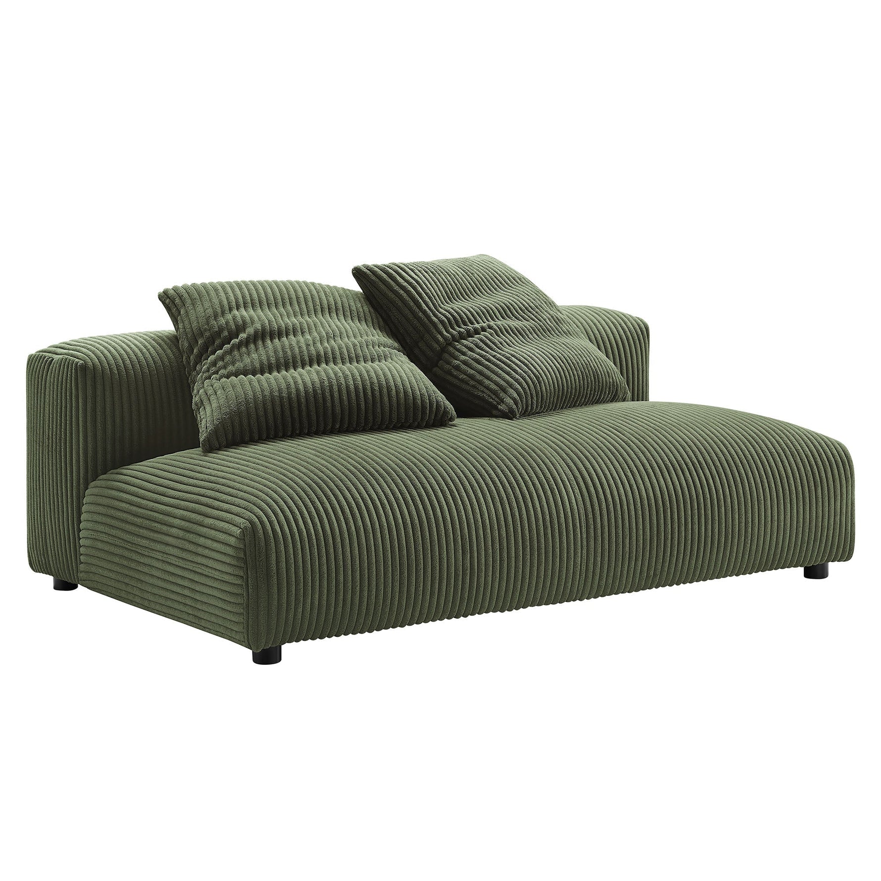 Solace Modular Corduroy Upholstered Armless Loveseat by Modway