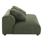 Solace 2-Piece Modular Corduroy Upholstered Sectional Sofa with Chaise