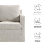 Serene Fabric Slipcovered Swivel Armchair by Modway