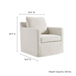 Serene Fabric Slipcovered Swivel Armchair by Modway