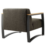 Sauve Outdoor Patio Aluminum and Fabric Armchair by Modway