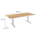 Gavelston 91" Outdoor Patio Aluminum Dining Table by Modway
