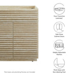 Render 30" Faux Travertine Bathroom Vanity Cabinet