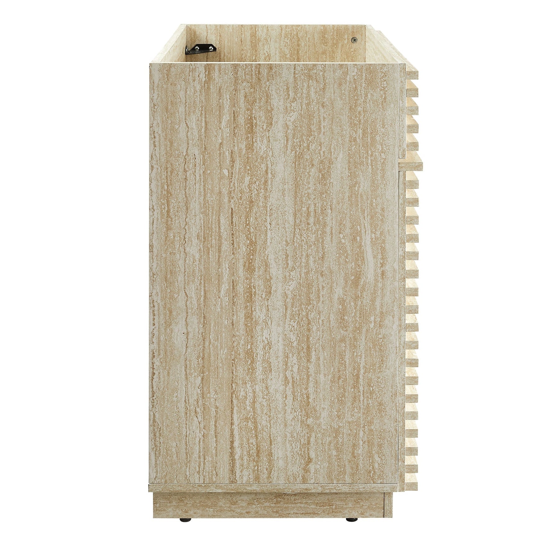 Render 36" Faux Travertine Bathroom Vanity Cabinet
