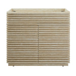 Render 36" Faux Travertine Bathroom Vanity Cabinet