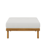 Wren Outdoor Patio Teak Wood Ottoman By Modway