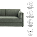 Linden Upholstered Heathered Chenille Small Sofa