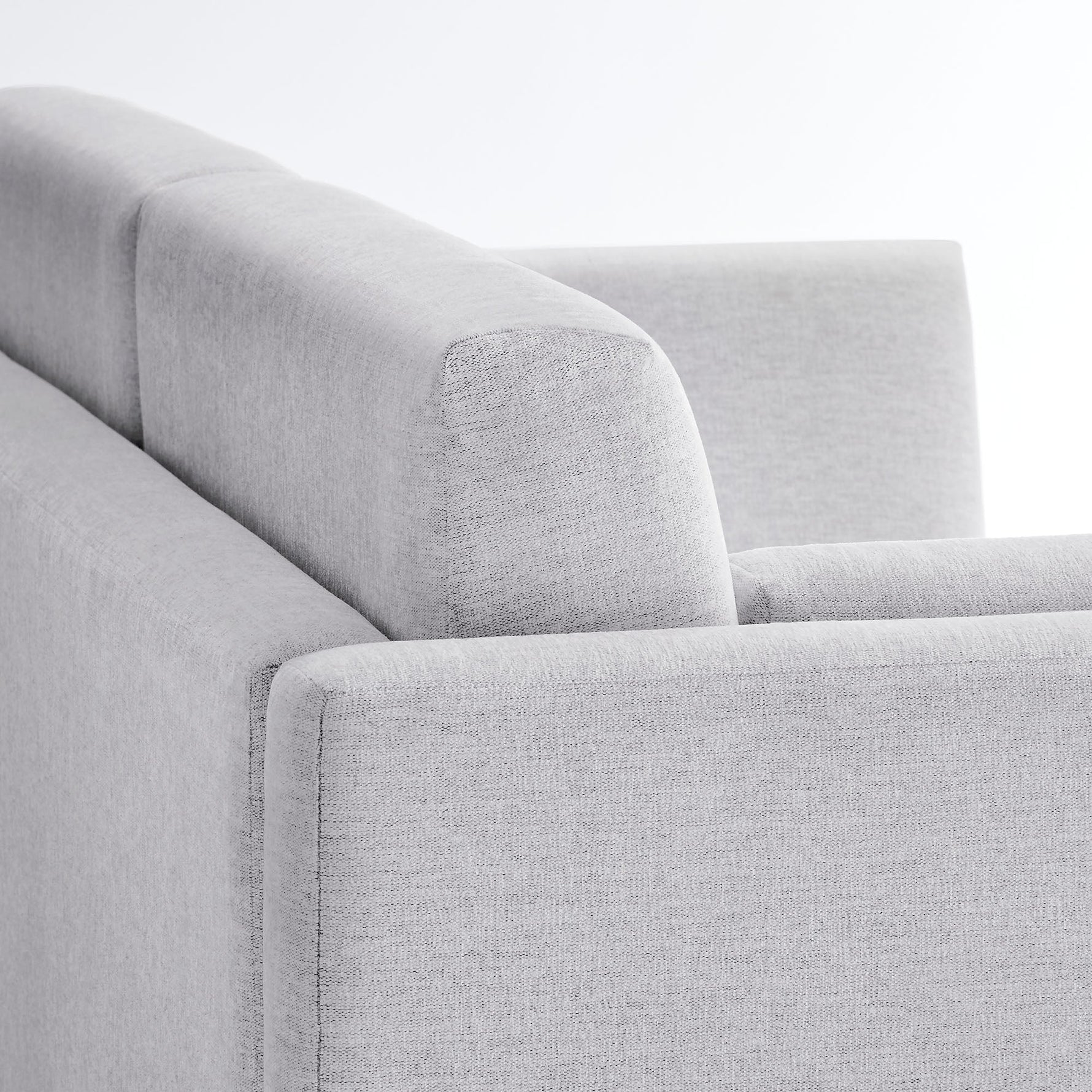 Linden Upholstered Heathered Chenille Small Sofa