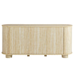 Overture 3-Door Oval Faux Travertine Sideboard by Modway
