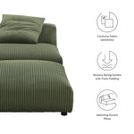 Solace Modular Corduroy Upholstered Armless Chair and Ottoman Set by Modway