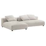 Solace 2-Piece Modular Upholstered Fabric Sectional Sofa with Chaise by Modway