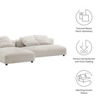 Solace 2-Piece Modular Upholstered Fabric Sectional Sofa with Chaise by Modway