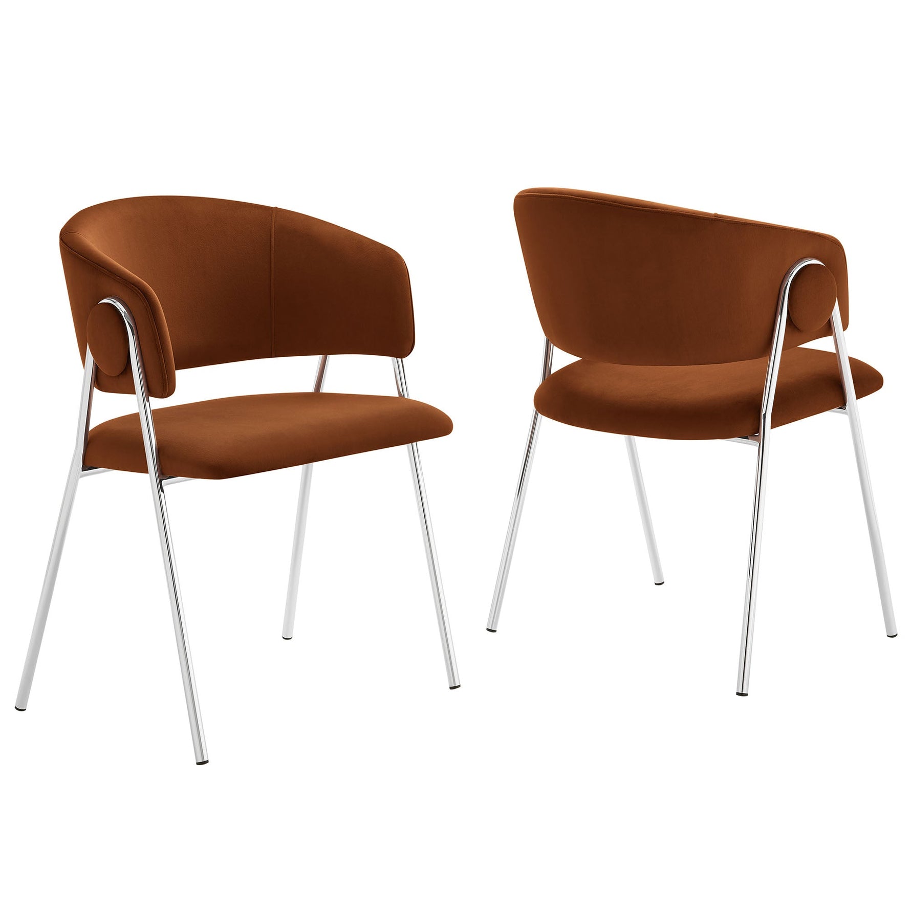 Nella Upholstered Performance Velvet Dining Chair Set of 2