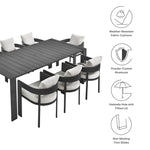 Tahoe 9-Piece Outdoor Patio Aluminum Dining Set by Modway