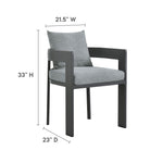 Tahoe 5-Piece Outdoor Patio Aluminum Dining Set by Modway