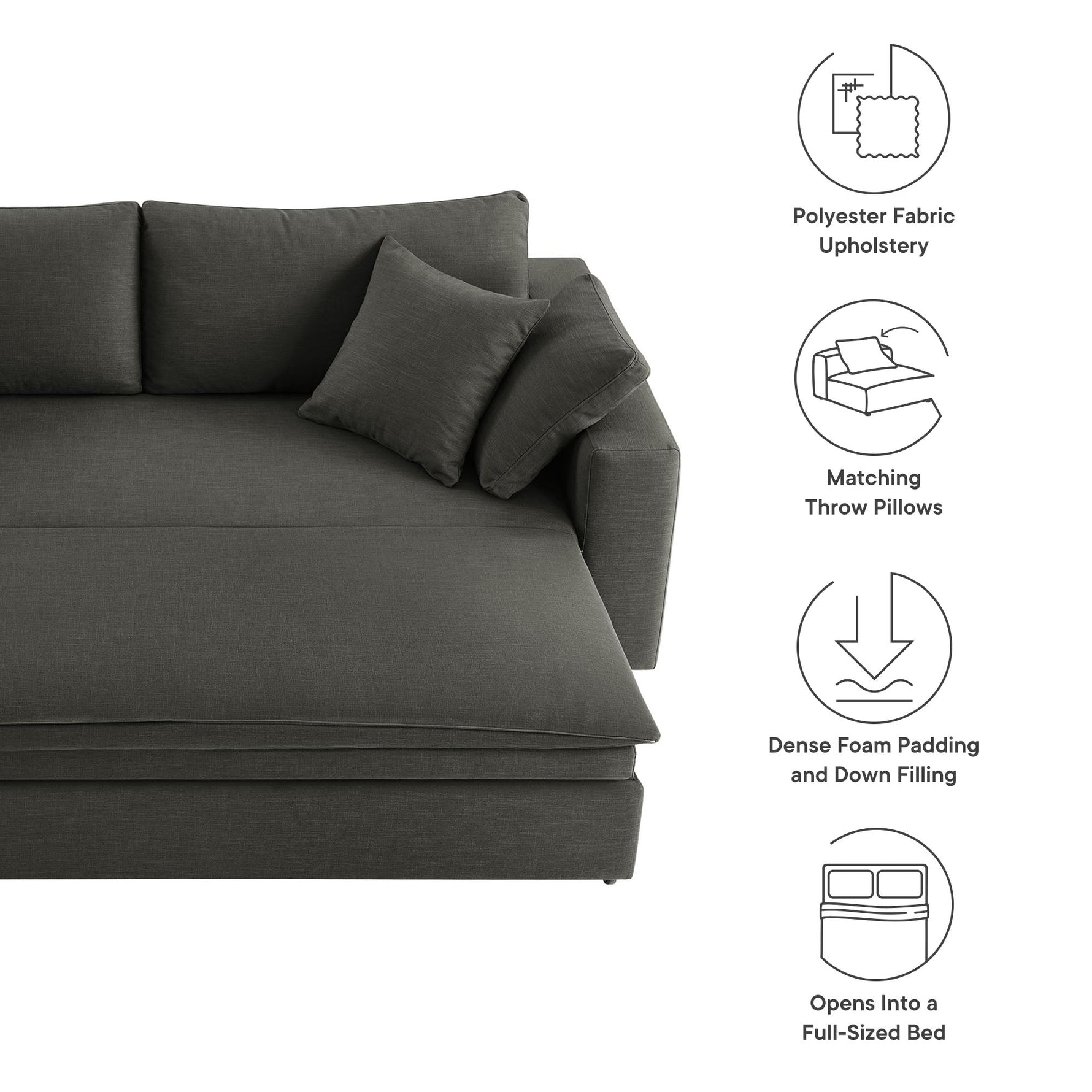 Commix Down Filled Overstuffed Sleeper Sofa by Modway