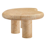 Elowen Indoor Outdoor Patio Textured Faux Travertine Coffee Table