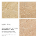 Elowen Indoor Outdoor Patio Textured Faux Travertine Side Table