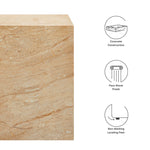 Jordana Square Plinth Indoor - Outdoor Patio Concrete Side Table