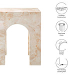 Valen Square Indoor-Outdoor Patio Arched Concrete Side Table by Modway