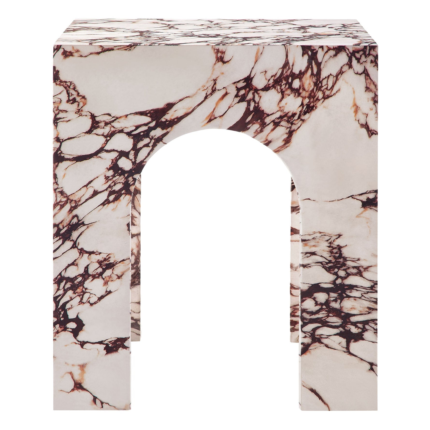 Valen Square Indoor-Outdoor Patio Arched Concrete Side Table by Modway