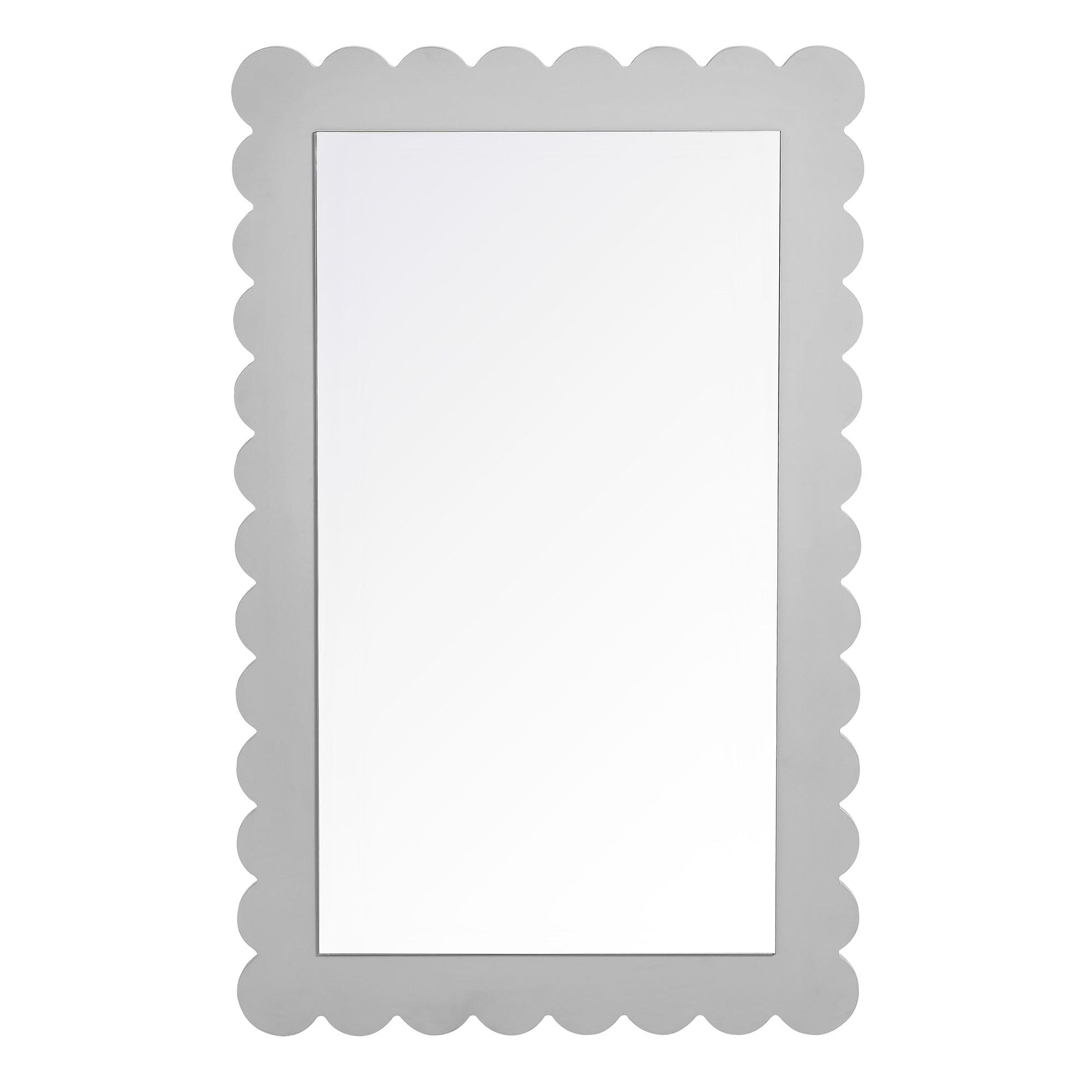 Emmeline Scalloped Rectangle Wall Mirror by Modway