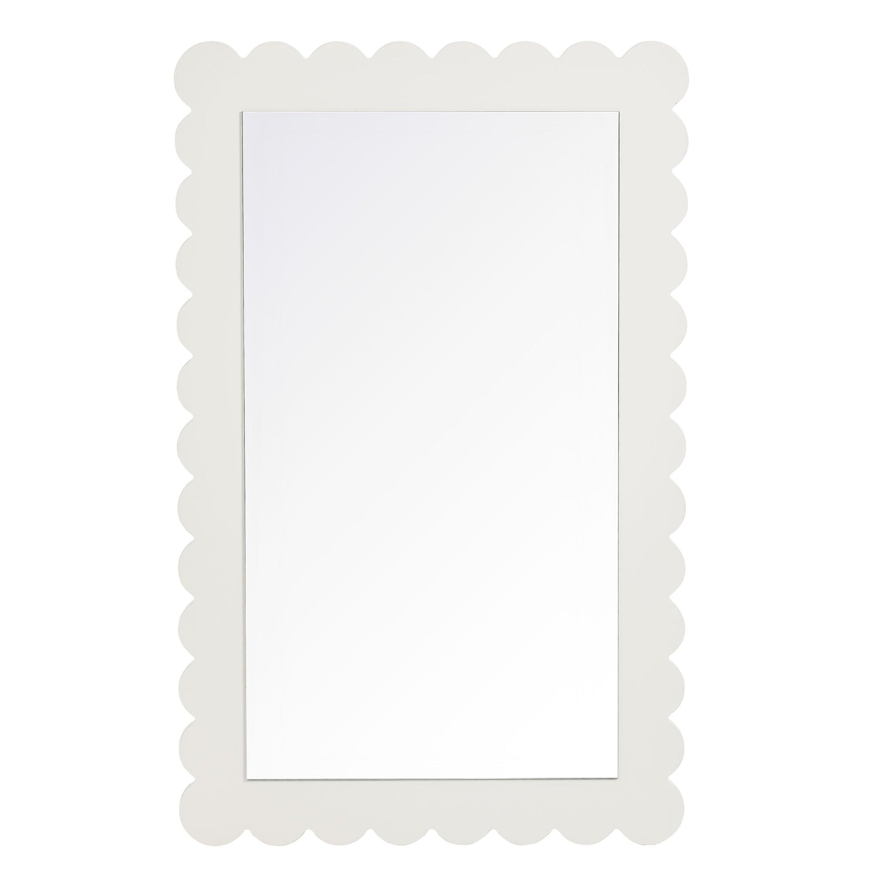Emmeline Scalloped Rectangle Wall Mirror by Modway