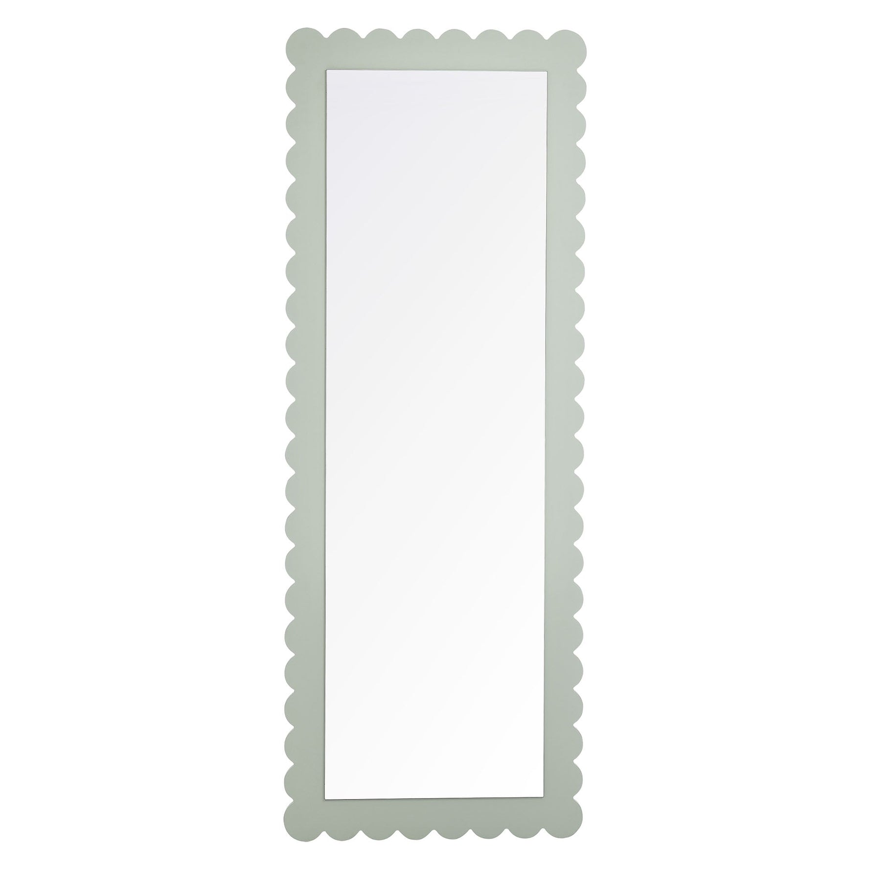 Emmeline Scalloped Rectangle Floor Mirror by Modway
