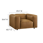 Auren Upholstered Vegan Leather Modular Armchair by Modway