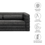 Relle Channel Tufted Boucle Upholstered Sofa by Modway