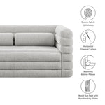 Relle Channel Tufted Boucle Upholstered Loveseat by Modway