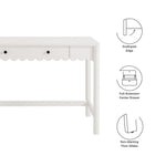 Emmeline 1-Drawer Scallop Writing Desk by Modway