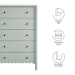 Emmeline Scalloped 5-Drawer Chest by Modway