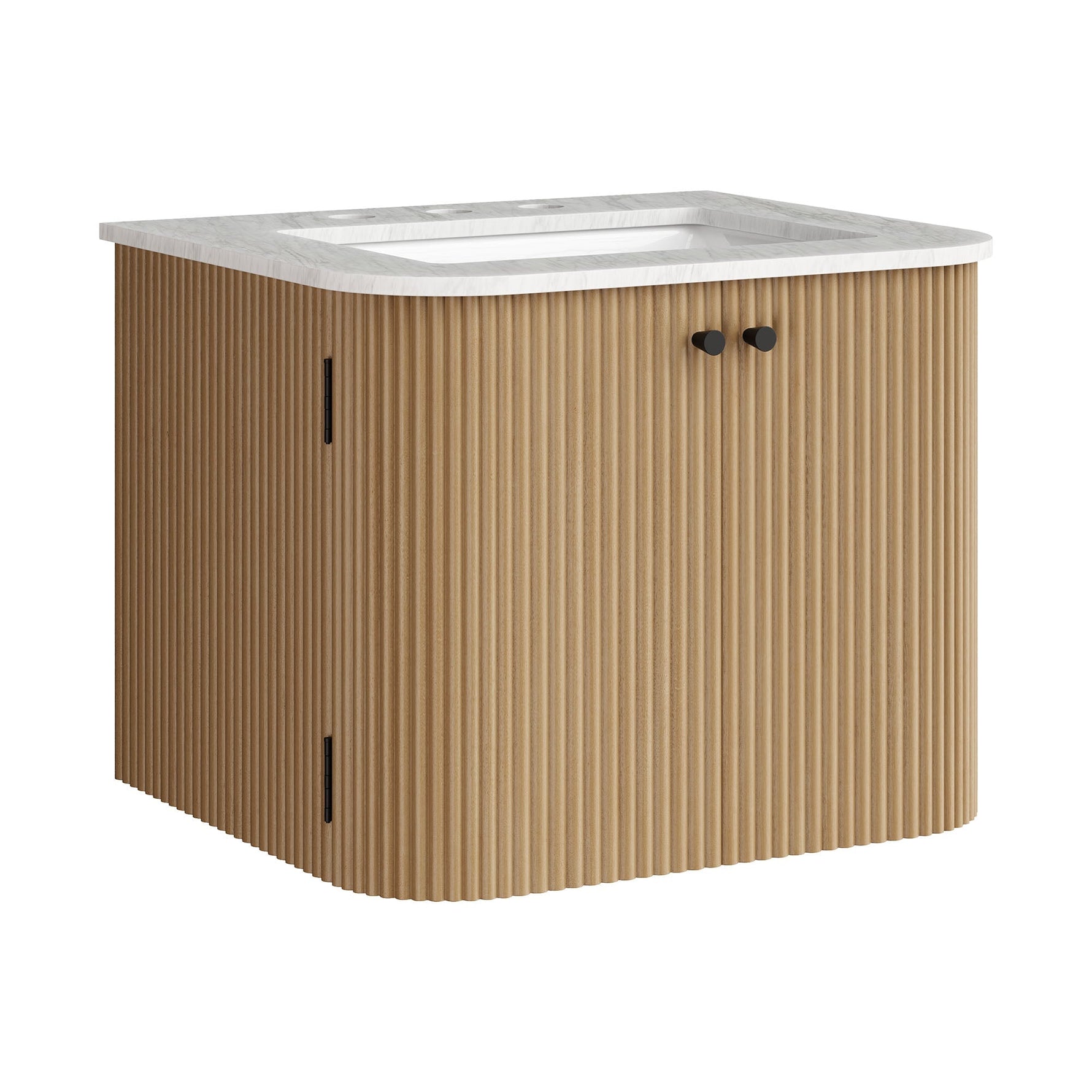 Zia 24" Wall-Mount Bathroom Vanity with Marble Sink by Modway