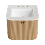 Zia 24" Wall-Mount Bathroom Vanity with Marble Sink by Modway