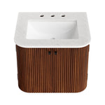 Zia 24" Wall-Mount Bathroom Vanity with Marble Sink by Modway