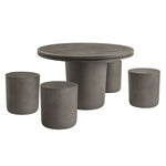 Brion Indoor-Outdoor Patio Concrete 5 Piece Dining Table Set by Modway