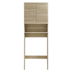 Render Over the Toilet Faux Travertine Bathroom Storage Cabinet by Modway