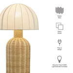 Santo Rattan Table Lamp with Dome Shade by Modway