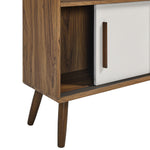 Transmit 59" Bookcase with Sliding Doors by Modway