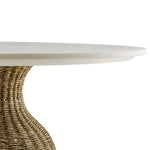 Zale 36" Marble and Seagrass Dining Table by Modway