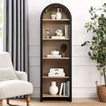 Evie Arched Narrow Bookcase Display Cabinet by Modway