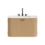 Zia 30" Wall-Mount Bathroom Vanity with Marble Sink