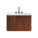 Zia 30" Wall-Mount Bathroom Vanity with Marble Sink