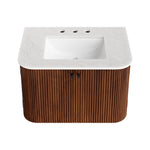 Zia 30" Wall-Mount Bathroom Vanity with Marble Sink