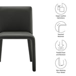 Rhodes Vegan Leather Upholstered Dining Chair by Modway