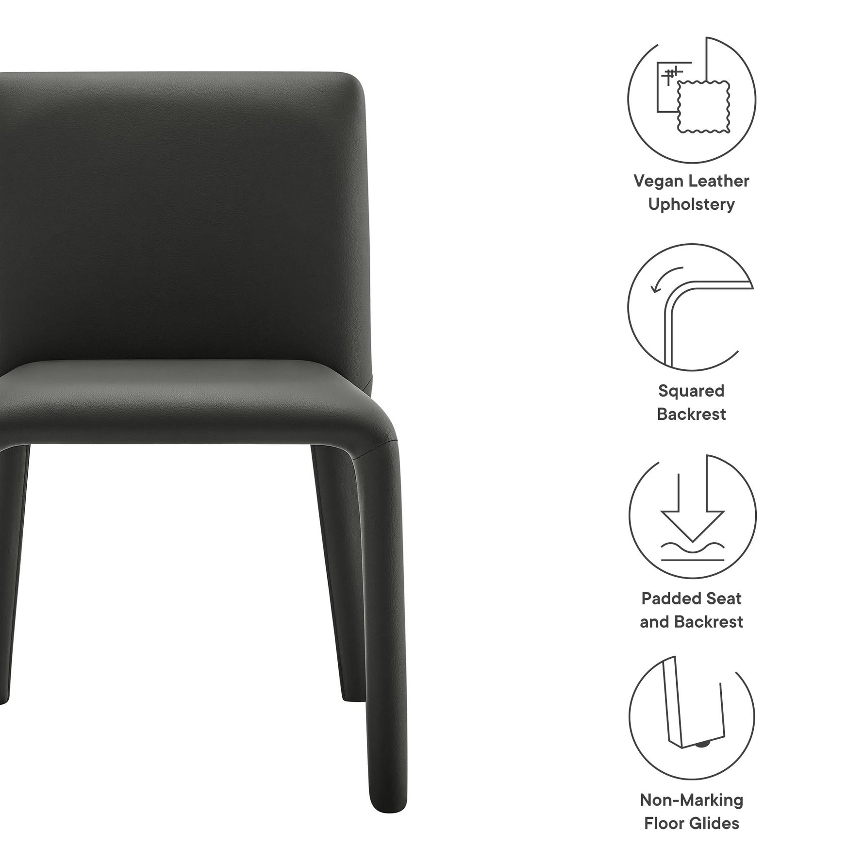 Rhodes Vegan Leather Upholstered Dining Chair by Modway
